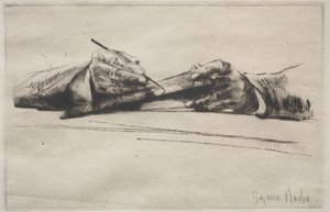 Ponta seca das mãos de Francis Seymour Haden