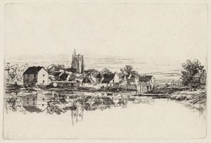 Cidade de Kidwelly, 1859. de Francis Seymour Haden