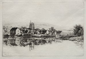Cidade de Kidwelly, 1859. de Francis Seymour Haden