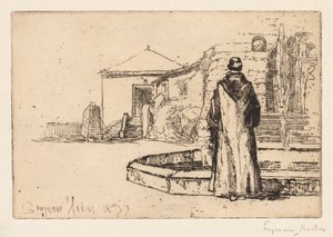 Monge em uma fonte de Francis Seymour Haden
