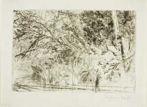 Boca de um riacho, No. II de Francis Seymour Haden