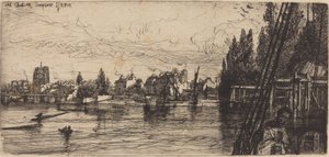 Old Chelsea (antiga igreja de Chelsea) de Francis Seymour Haden