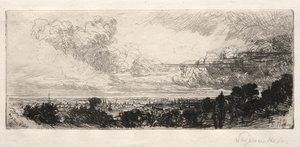 Fora da janela de estudo, 1862. de Francis Seymour Haden