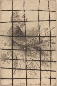 Autorretrato no cavalete de Francis Seymour Haden