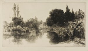 Shere Mill Pond, No. II (placa grande) de Francis Seymour Haden