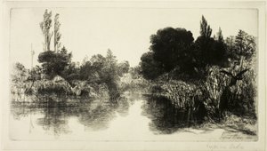 Shere Mill Pond, No. II (placa grande) de Francis Seymour Haden