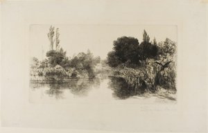 Shere Mill Pond, No. II (placa grande) de Francis Seymour Haden