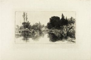 Shere Mill Pond, No. II (placa grande) de Francis Seymour Haden