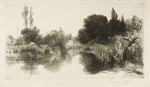 Shere Mill Pond, No. II (placa grande) de Francis Seymour Haden