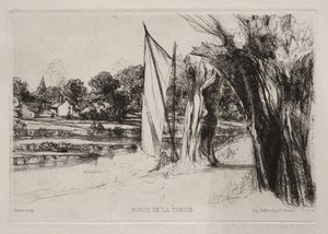 Thames Ditton - Com uma vela de Francis Seymour Haden
