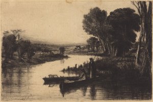 Pescadores no Tamisa de Francis Seymour Haden