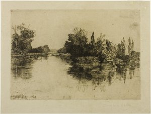 A ilha em frente à quinta de Boyle de Francis Seymour Haden