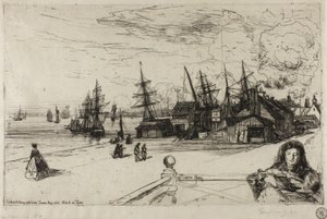 Taberna do iate, Erith, 1865 de Francis Seymour Haden