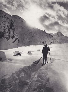 Alpes Orientais: Tarde no Glaciar Roseg (foto p/b)