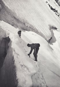 Pennine Alps: Abaixo do Col de Tournanche (foto a p/b)