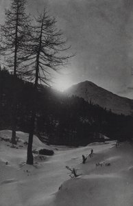 Os Alpes: Perto de Obergurgl (foto a p/b)