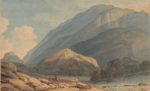 The Entrance into Borrowdale, c.1786 (aquarela com caneta e tinta no papel)