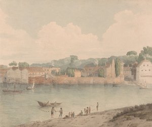 Escadas de Vauxhall, de Millbank, 5 de julho de 1797 de Francis Towne