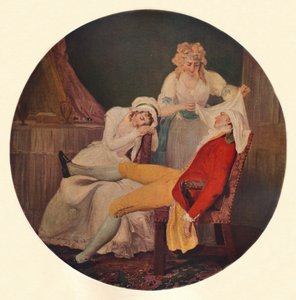 Lady Easys Steinkirk: Uma cena do marido sem medo por Colley Cibber Ato V, Cena 5, 193 de Francis Wheatley
