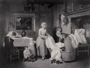 Horário Rústico: Noite, gravado por H. Gillbank de Francis Wheatley