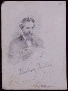 Retrato de H Thackeray Turner, c.1900 (lápis sobre papel)