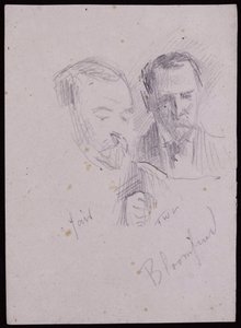 Retrato de Reginald Blomfield, c.1894 (lápis sobre papel)