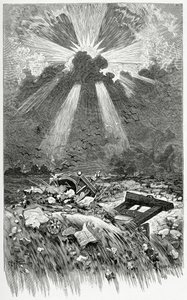 O fracasso - ilustração de Napoleão, o pequeno, do século XIX (gravura bw) de Francis and Scott, Henry Fowke