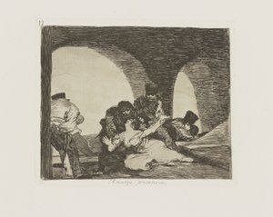Amarga presencia. (Bitter To Be Present.), pl. 13 da série Los desastres de la guerra (The Disasters of War) de Francisco de Goya