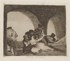 Amarga presencia (Amarga para Estar Presente), pl. 13 da série Los desastres de la guerra (Os Desastres da Guerra) de Francisco de Goya