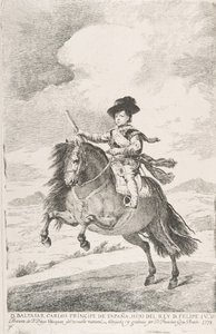 Baltasar Carlos, príncipe de Espanha e filho de Filipe IV D. Baltasar Carlos Príncipe de Espanha ..., 1778. de Francisco de Goya