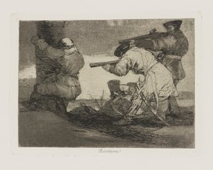 B?rbaros! (Bárbaros!), pl. 38 da série Los desastres de la guerra (Os Desastres da Guerra) de Francisco de Goya
