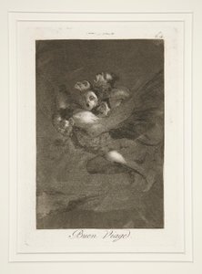 Buen viage (Bon Voyage), pl. 64 da série Los caprichos de Francisco de Goya