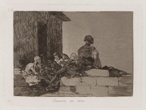 Apelos são em vão, ilustração 54 de Os desastres da guerra de Francisco de Goya