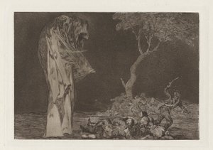 Absurdo do medo (Folly of Fear), também conhecido como Do Not Lose Honor Through Fear, da série Los disparates (Los proverbios) de Francisco de Goya