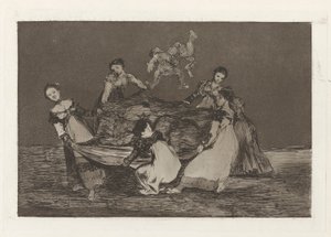 Disparate femenino (Feminino Folly), também conhecido como Pesa mas que un burro muerto (Mais pesado que um burro morto), da série Los disparates (Los proverbios) de Francisco de Goya