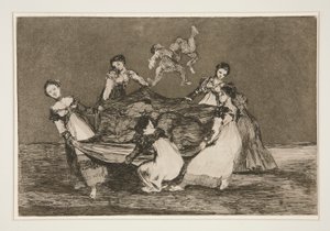 Disparate femenino (Feminine Folly), pl. 1 da série Los provérbios de Francisco de Goya