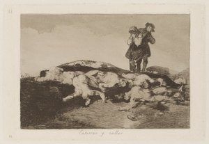 Enterrar e Silenciar, Placa 18 de Los desastres de la guerra (Os Desastres da Guerra) de Francisco de Goya