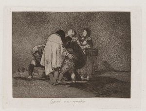 Espir? sin remedio (Não havia nada a fazer e Ele morreu), Placa 53 de Los desastres de la guerra (Os Desastres da Guerra) de Francisco de Goya