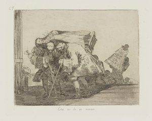 Esta no lo es menos. (Isto não é menos assim), pl. 67 da série Los desastres de la guerra (Os Desastres da Guerra) de Francisco de Goya