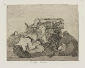 Extra?a devoção! (Estranha devoção!), pl. 66 da série Los desastres de la guerra (Os Desastres da Guerra) de Francisco de Goya