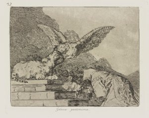 Gatesca pantomima. (Feline Pantomime.), pl. 73 da série Los desastres de la guerra (The Disasters of War) de Francisco de Goya