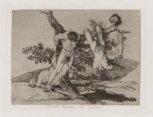 Grande feito! Com mortos! (Um feito heróico! Com homens mortos!), Placa 39 de Os Desastres da Guerra de Francisco de Goya