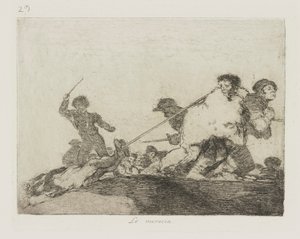 Lo merecia. (Ele mereceu-o.), pl. 29 da série Los desastres de la guerra (Os Desastres da Guerra) de Francisco de Goya