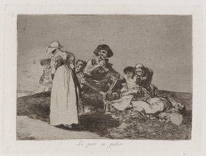 Lo peor es pedir (The Worst Is to Beg), Plate 55 from Los desastres de la guerra (The Disasters of War) de Francisco de Goya