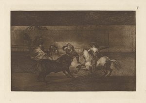 Mort de Pepe Illo (Morte de Pepe Illo, 3ª Composição), Placa F de La tauromaquia (3ª edição) de Francisco de Goya