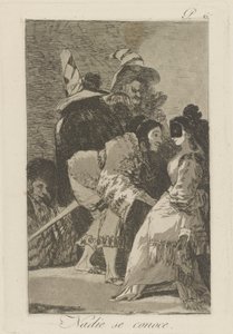 Nadie se conoce. (Ninguém conhece a si mesmo.), pl. 6 da série Los caprichos de Francisco de Goya