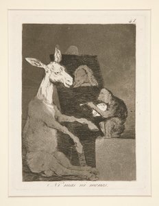 Ni mas ni menos (Nem mais nem menos), pl. 41 da série Los caprichos de Francisco de Goya