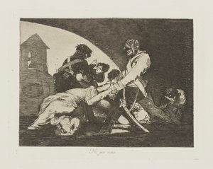 Ni por esas. (Nem estes.), pl. 11 da série Los desastres de la guerra (Os Desastres da Guerra) de Francisco de Goya