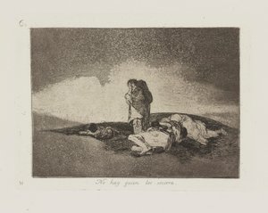 No hay quien los socorra. (Não há ninguém para os ajudar.), pl. 60 da série Los desastres de la guerra (Os Desastres da Guerra) de Francisco de Goya