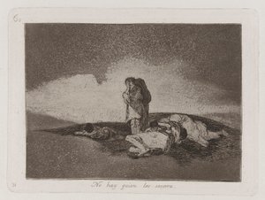 Não há ninguém para ajudá-los, ilustração 60 de Os desastres da guerra de Francisco de Goya